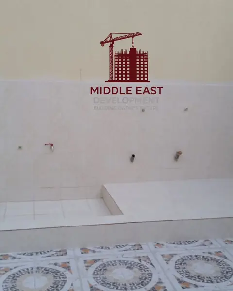 بلاط مزخرف مع جلسة خارجية